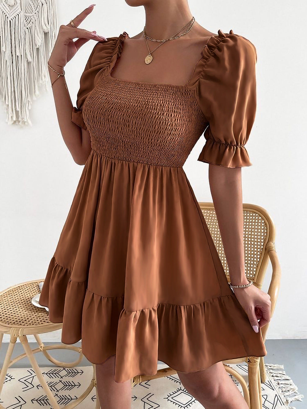 Caelan | Women’s Puff Sleeve Summer Dress
