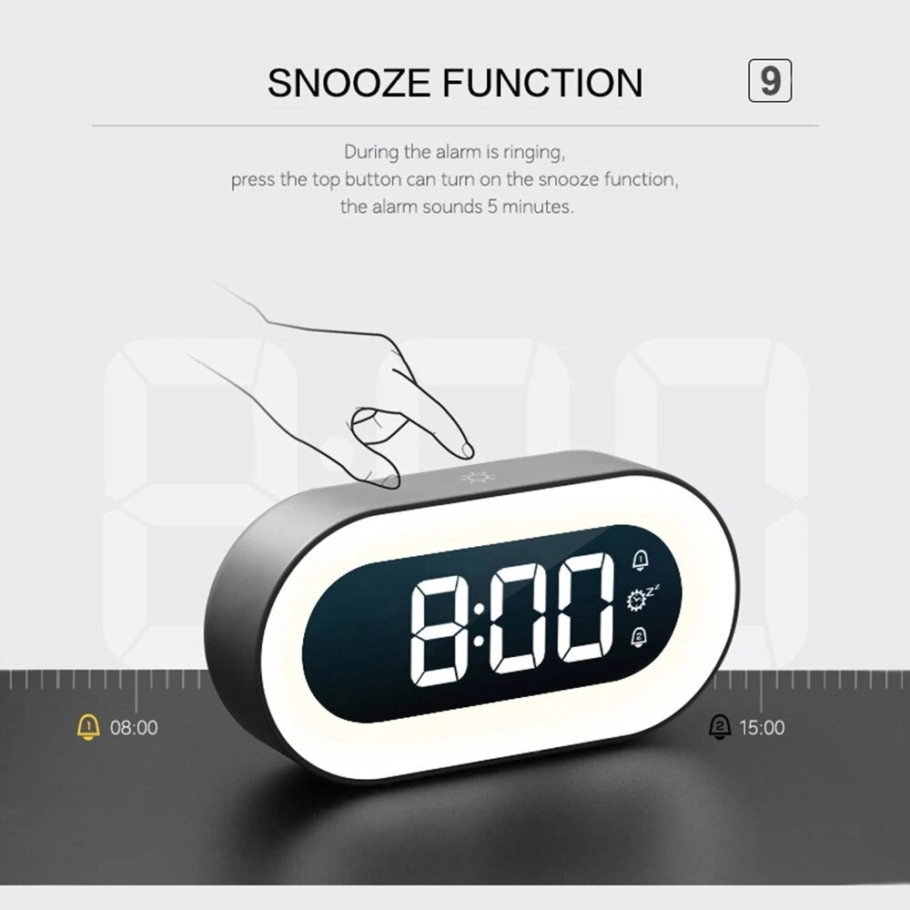 Zaza | Digital Alarm Clock with Night Light