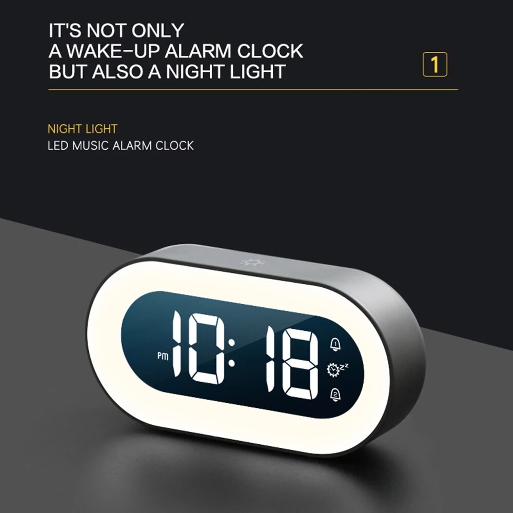 Zaza | Digital Alarm Clock with Night Light