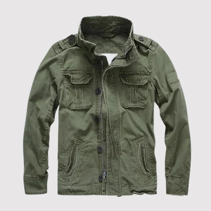 Classic Men’s Retro Jacket | Breathable Design & Multiple Pockets