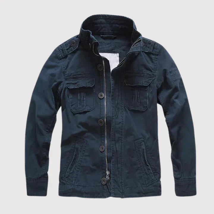 Classic Men’s Retro Jacket | Breathable Design & Multiple Pockets