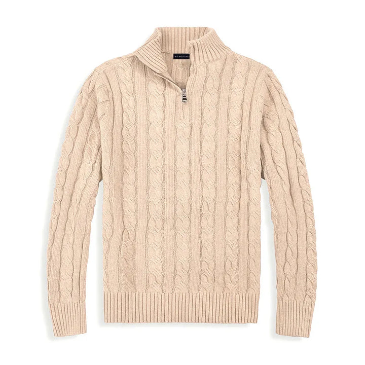 Men’s Luxe Half-Zip Cotton Style Sweater