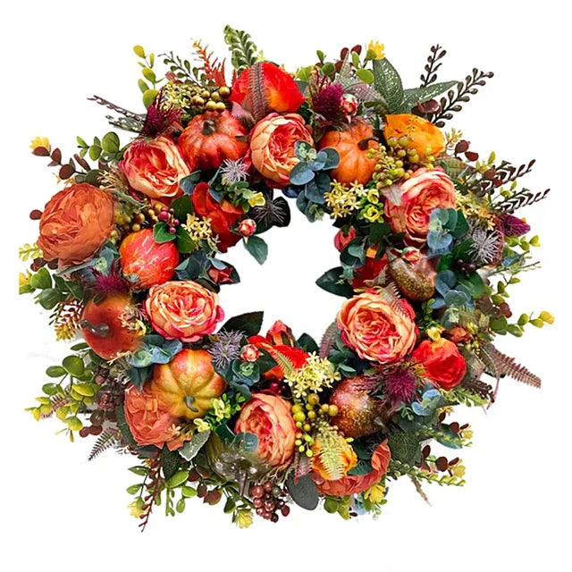Fall Wreath | High-Quality Seasonal Decoration with Vibrant Fall Colors
