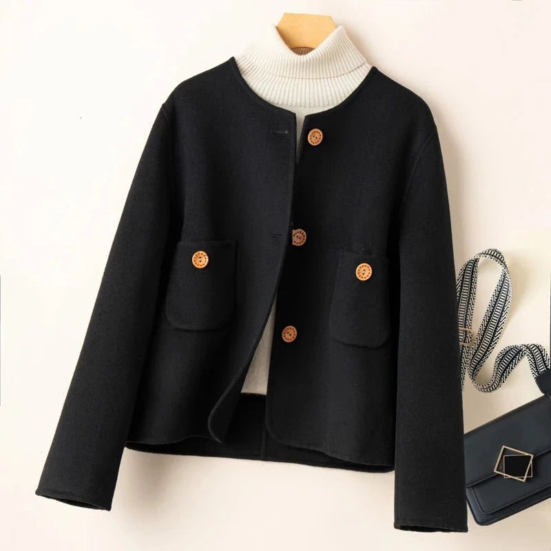 Women’s Cropped Wool-Blend Jacket | Warm & Stylish