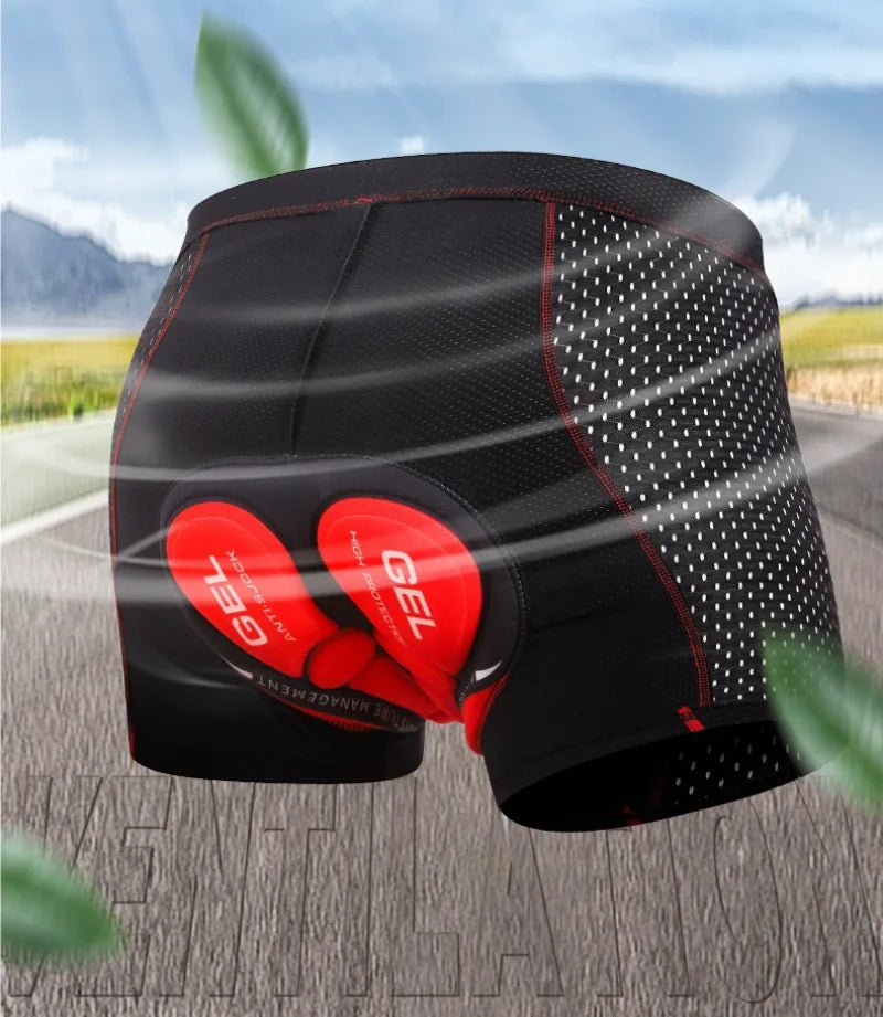 Breathable Cycling Shorts with Shock-Absorbing Padding