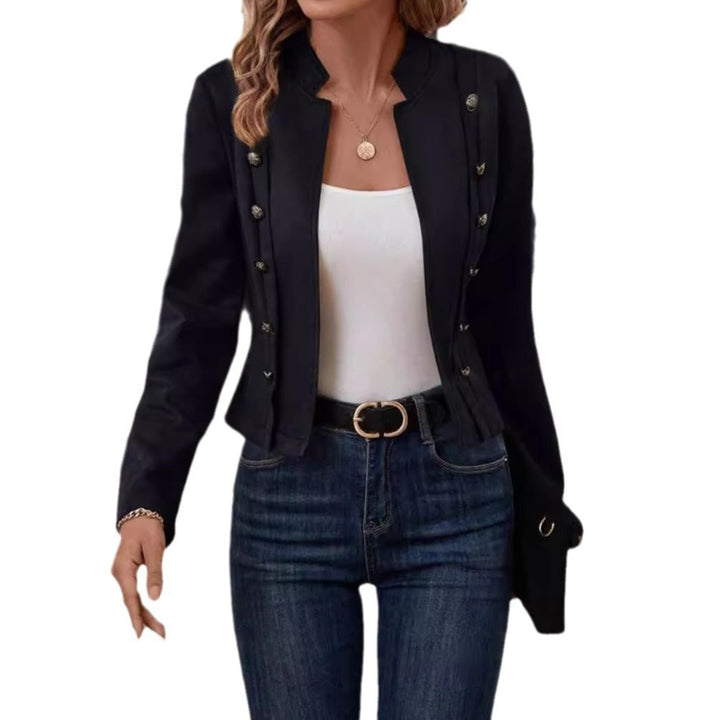 Suede-Look Blazer for Women | Stylish Jacket with Buttons