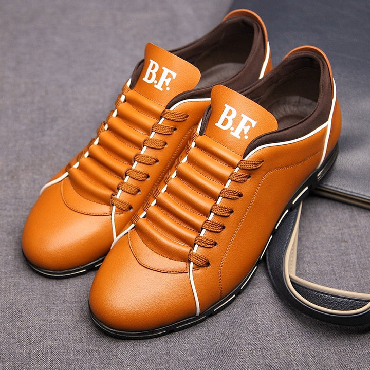 Stylish Men’s Low Sneakers in PU Leather
