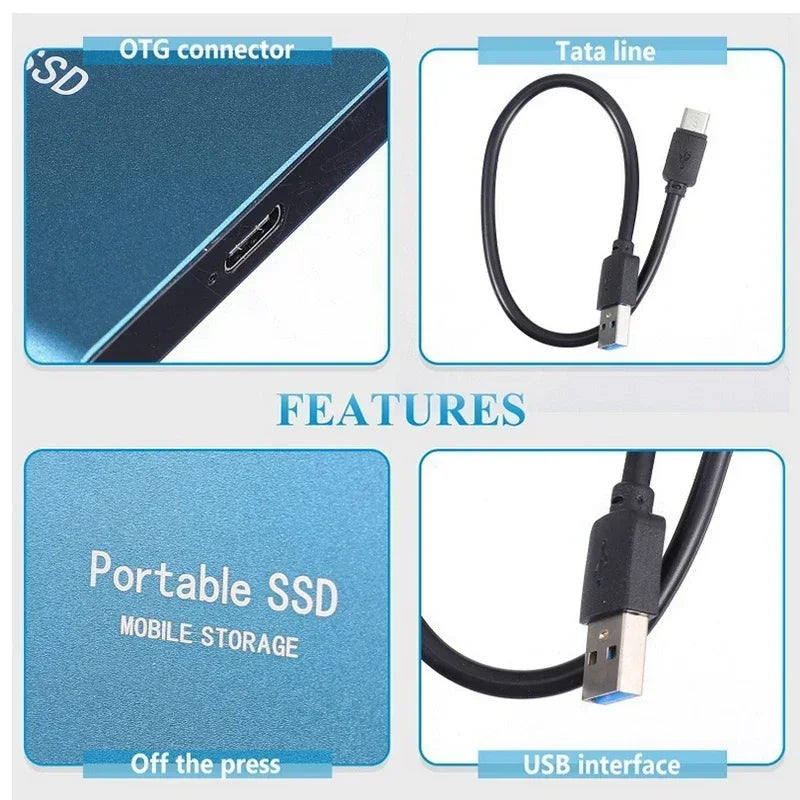 Ultra-Fast 128TB SSD - Durable Portable Solid State Drive