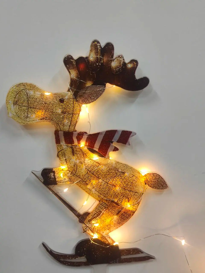 Acrylic Light-Up Reindeer Lawn Ornament | Outdoor LED Christmas Decoration