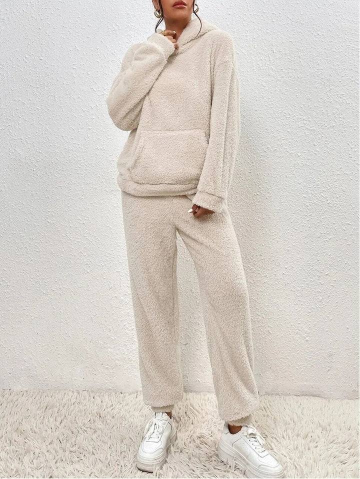 Women's 2-Piece Fleece Lounge Set | Cozy Hoodie & Jogger Pants