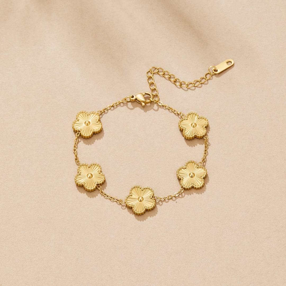 Floral Motif Adjustable Bracelet