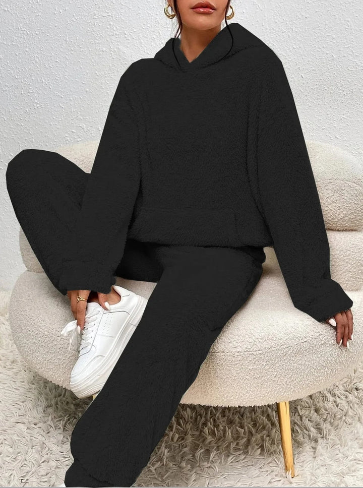 Women's 2-Piece Fleece Lounge Set | Cozy Hoodie & Jogger Pants