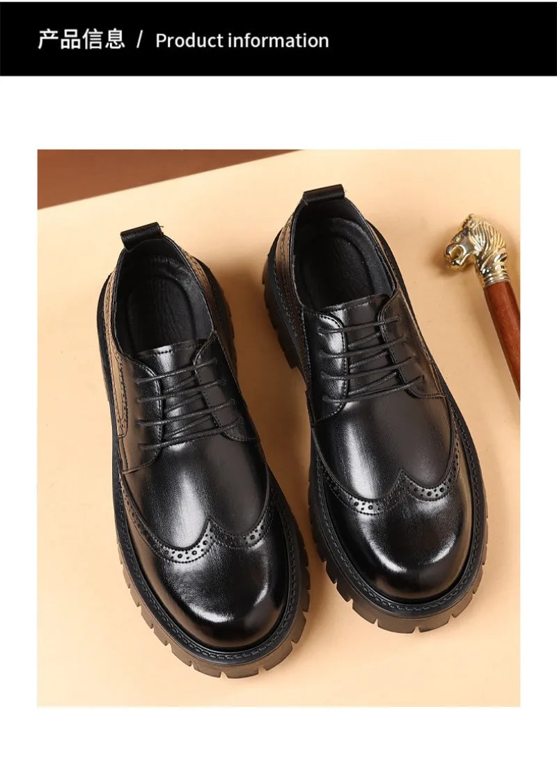 Men’s Classic Faux Leather Oxford Dress Shoes | Smart Formal