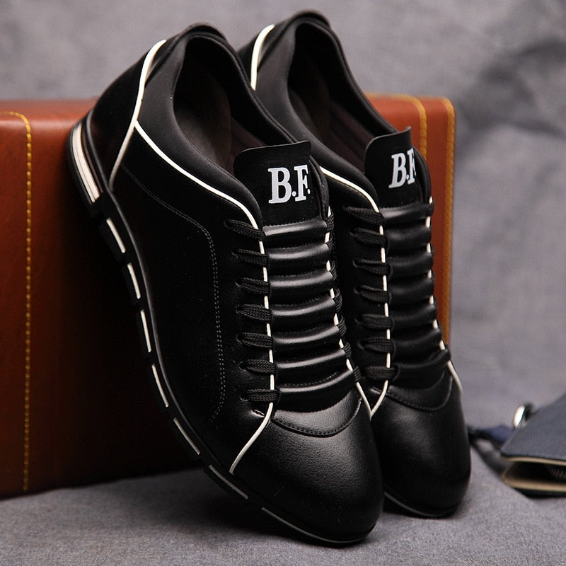 Stylish Men’s Low Sneakers in PU Leather