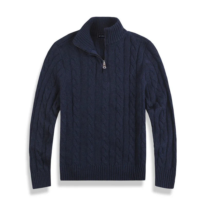 Men’s Luxe Half-Zip Cotton Style Sweater