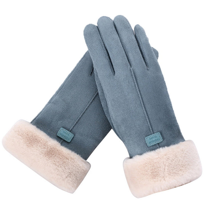 Warm Suede Gloves for Women