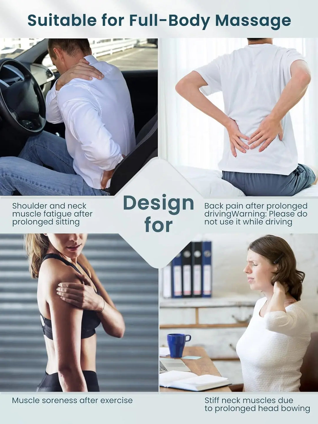 Gia | Shiatsu Massage Pillow with Infrared Heat