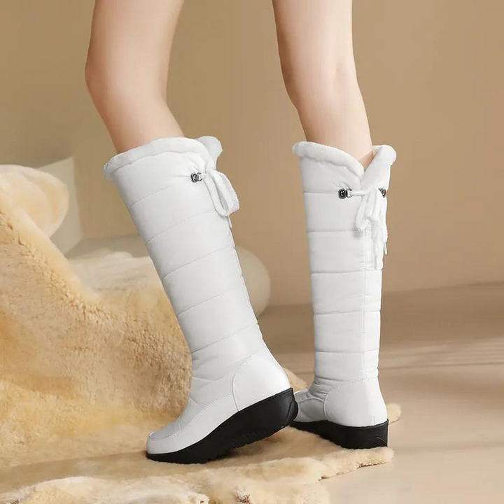 Women's Knee-High Winter Boots with Faux Fur Lining