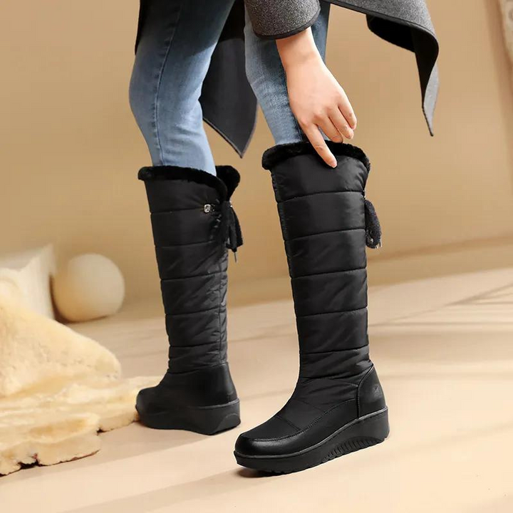 Women's Knee-High Winter Boots with Faux Fur Lining