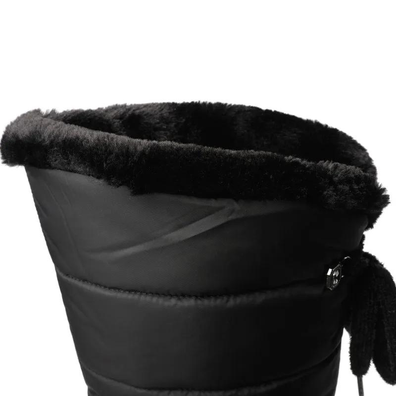 Women's Knee-High Winter Boots with Faux Fur Lining