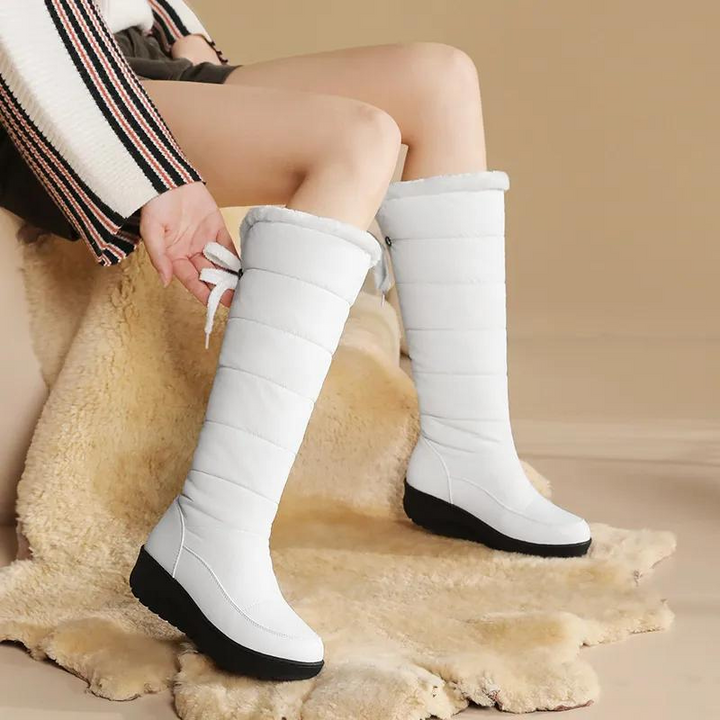 Women's Knee-High Winter Boots with Faux Fur Lining