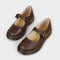 Vintage Faux Leather Strapped Shoes | Women’s Comfort Sole Flats