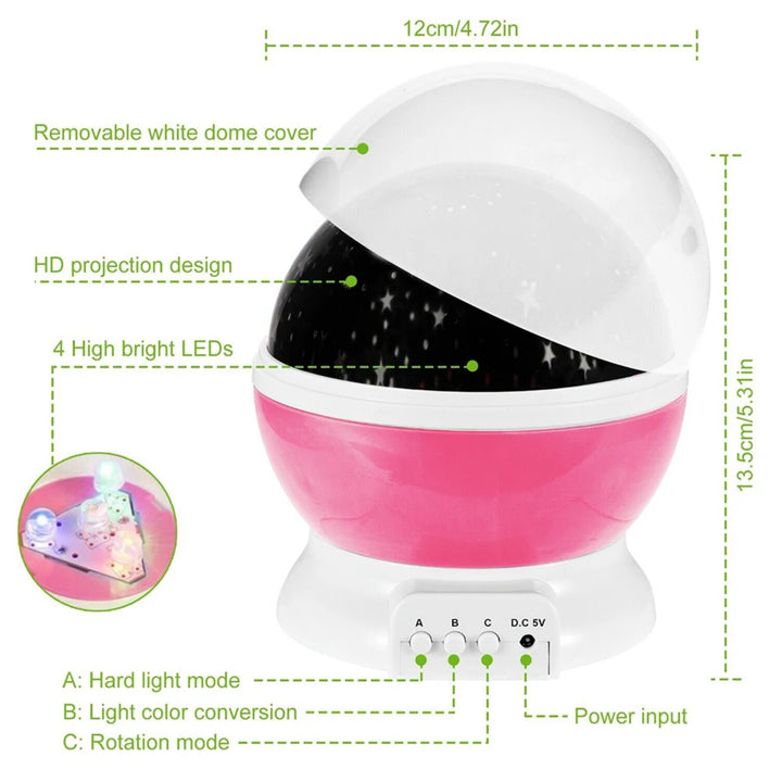 Star Projector Night Light | Lamp for Kids Bedrooms