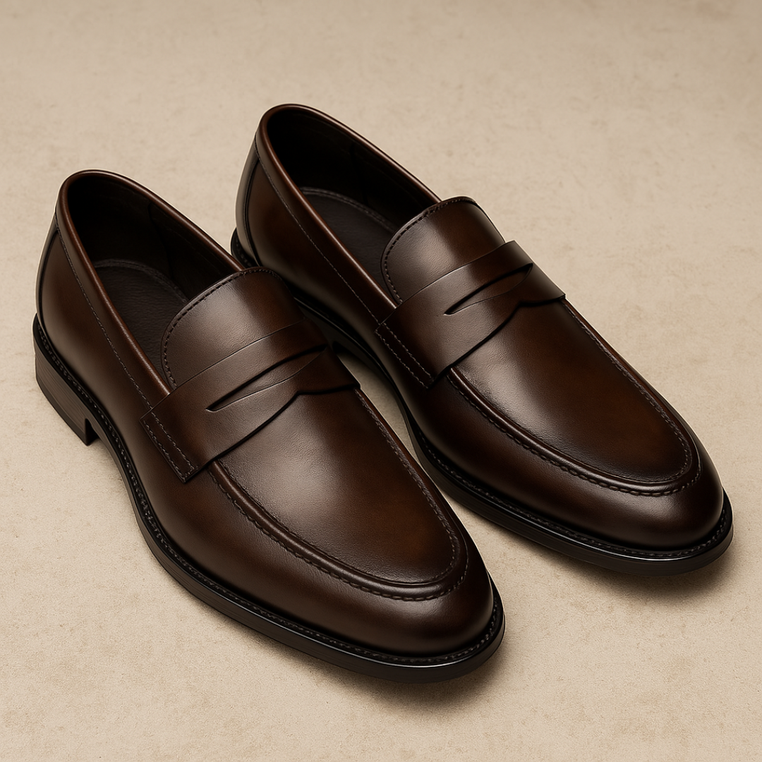 Men’s Leather Penny Loafers | Classic Full-Grain Style