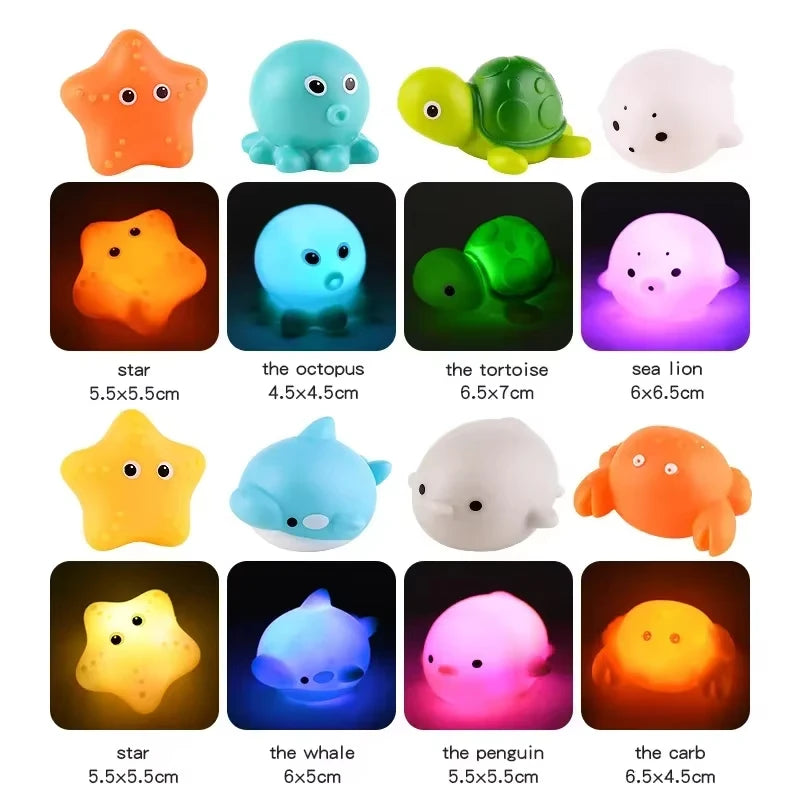 Glowing Friends Bath Toy Set
