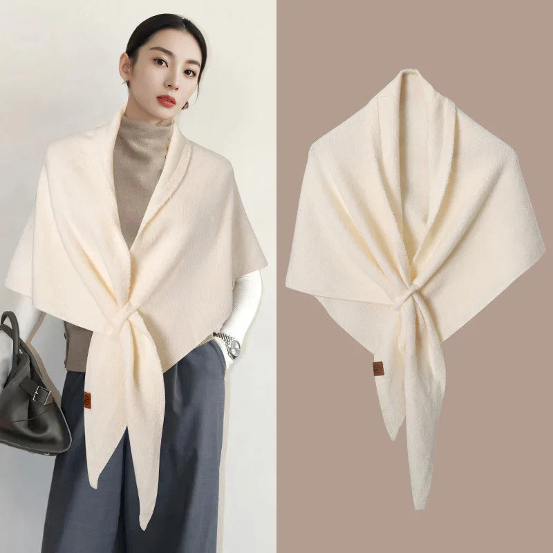Triangle Wool-Blend Scarf | Fashionable Winter Knit Wrap