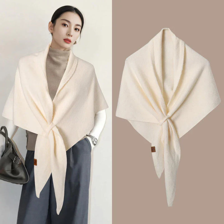 Triangle Wool-Blend Scarf | Fashionable Winter Knit Wrap