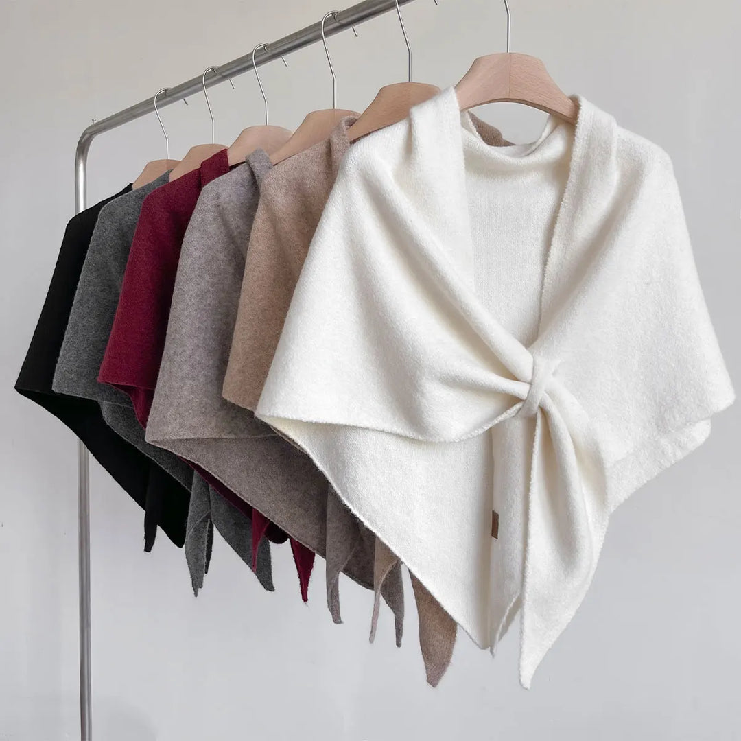 Triangle Wool-Blend Scarf | Fashionable Winter Knit Wrap