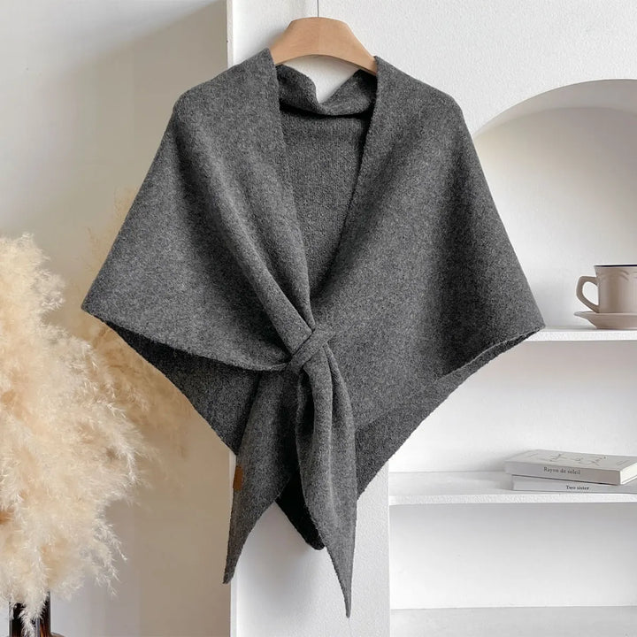 Triangle Wool-Blend Scarf | Fashionable Winter Knit Wrap