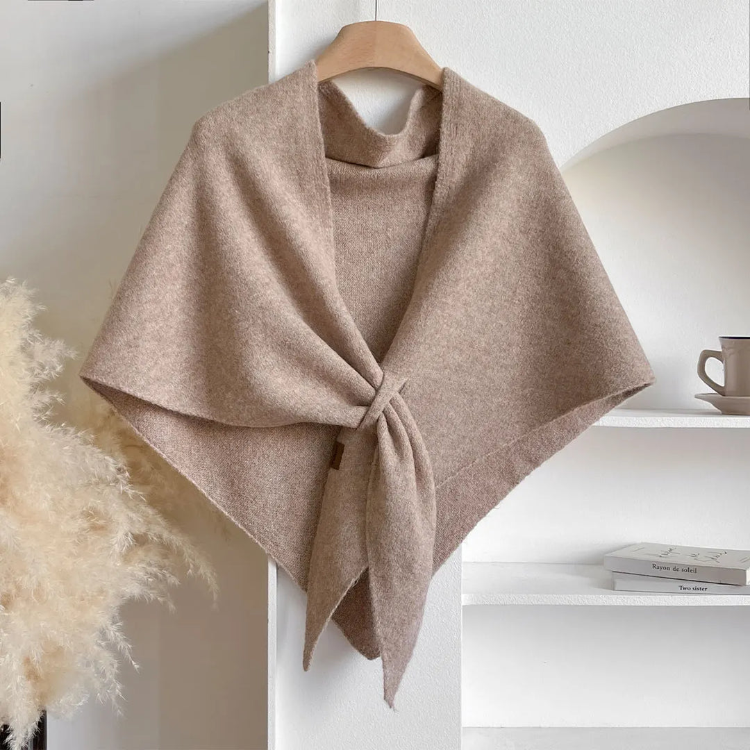 Triangle Wool-Blend Scarf | Fashionable Winter Knit Wrap