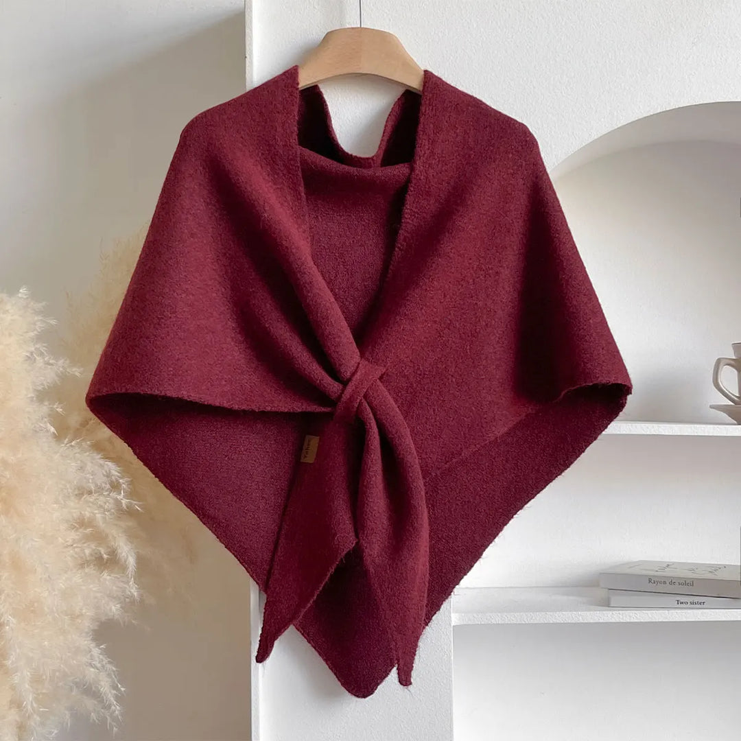 Triangle Wool-Blend Scarf | Fashionable Winter Knit Wrap
