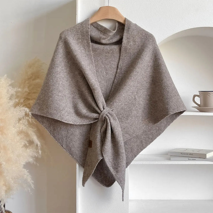 Triangle Wool-Blend Scarf | Fashionable Winter Knit Wrap