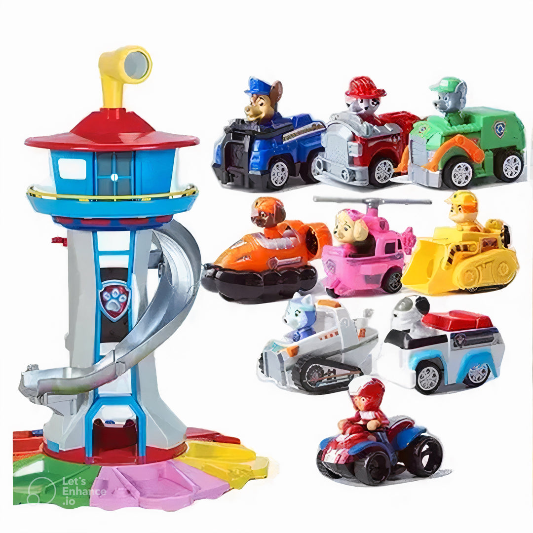 Children’s Car Ramp Set | 6 Mini Cars & Slide