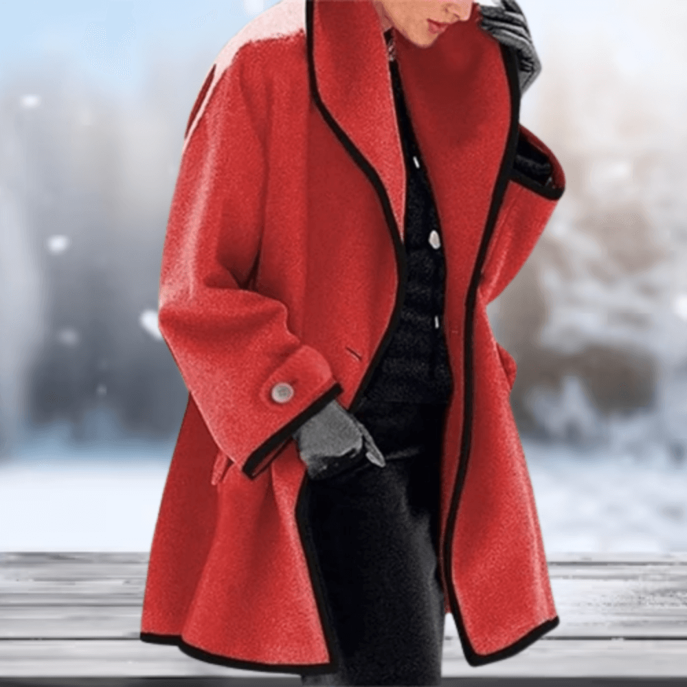 Women’s Retro Wool-Look Coat | Soft & Warm