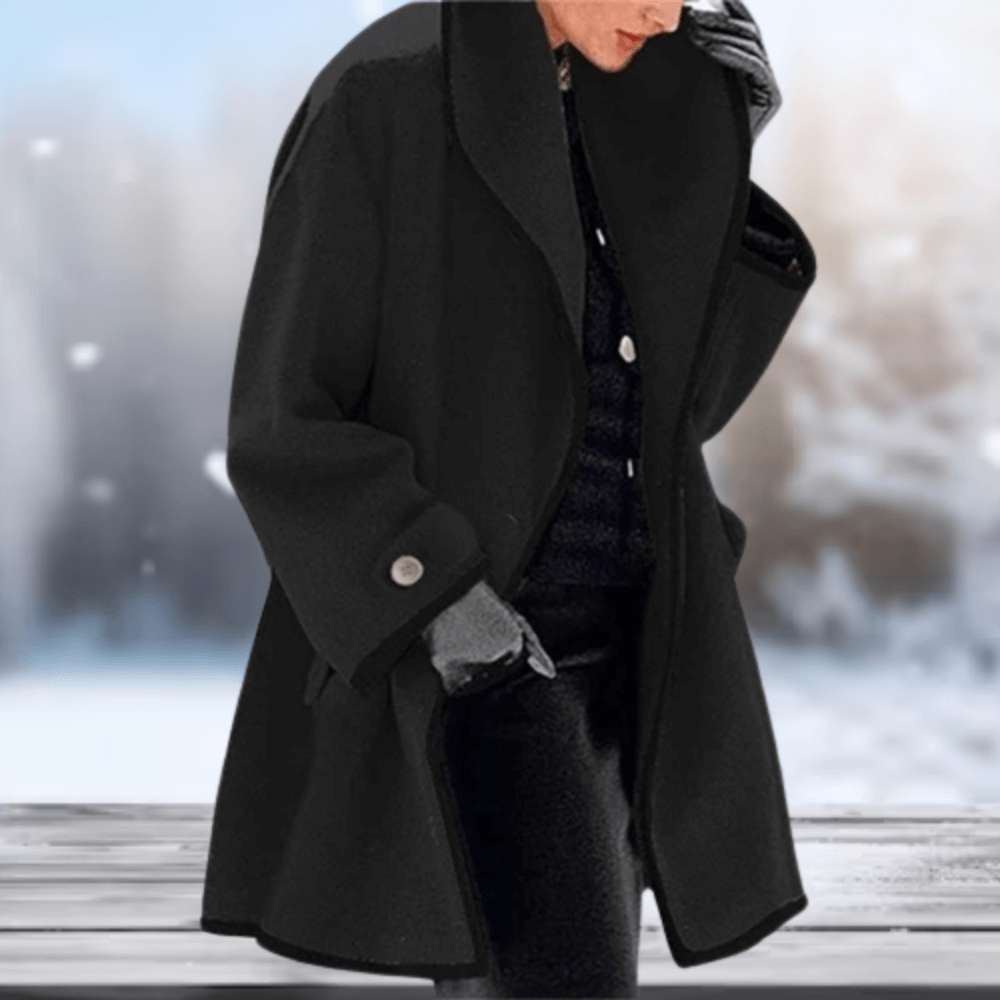 Women’s Retro Wool-Look Coat | Soft & Warm