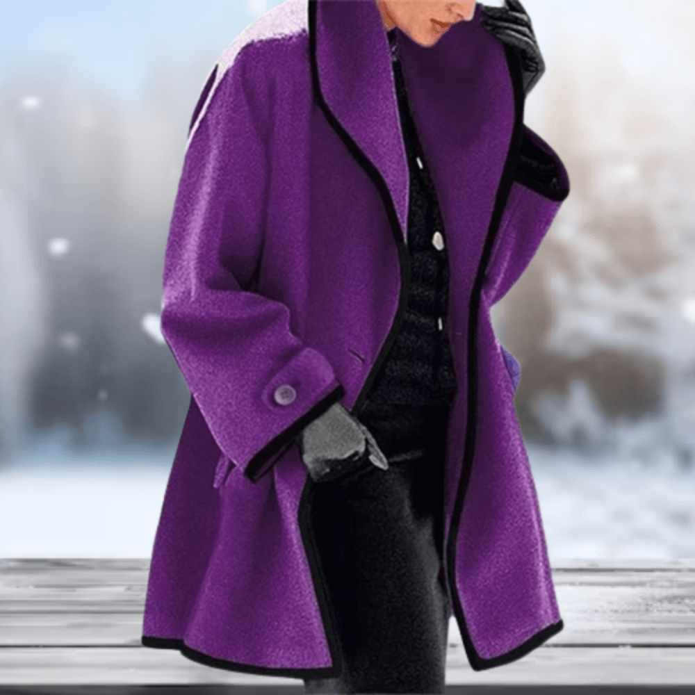 Women’s Retro Wool-Look Coat | Soft & Warm