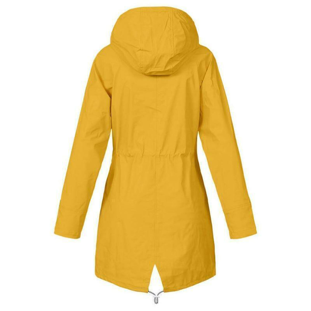 Women’s Long Waterproof Raincoat with Hood