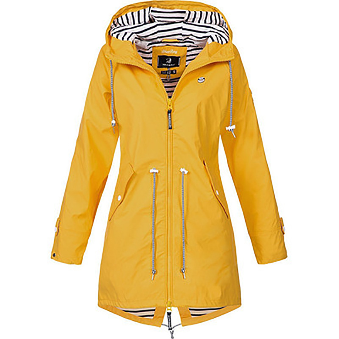 Women’s Long Waterproof Raincoat with Hood