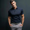 Anti-Curl Polo Shirt for Men | Casual Short Sleeve