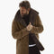 Men’s Winter Coat | Large Collar Button-Up Jacket