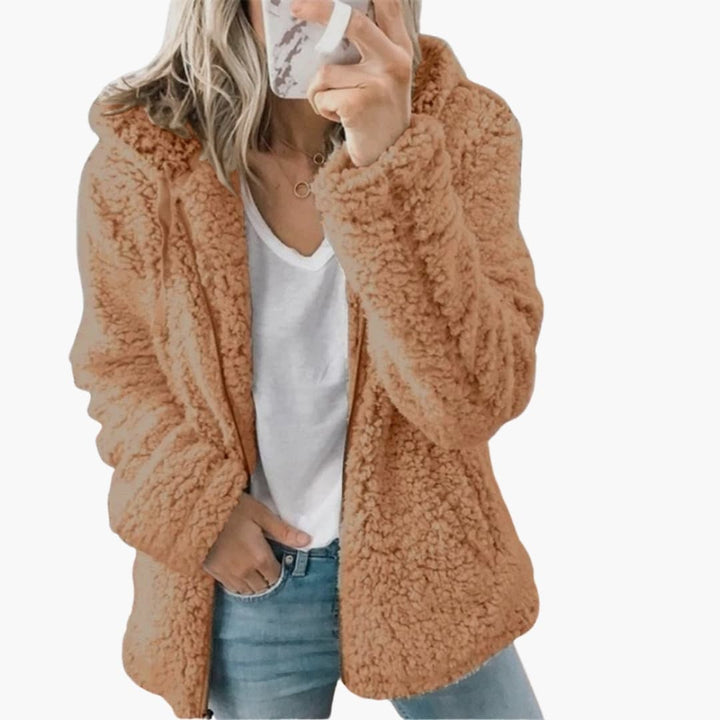 Women’s Hooded Teddy Jacket | Soft Fleece Hooded Coat