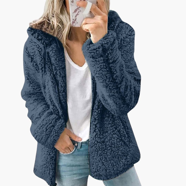 Women’s Hooded Teddy Jacket | Soft Fleece Hooded Coat
