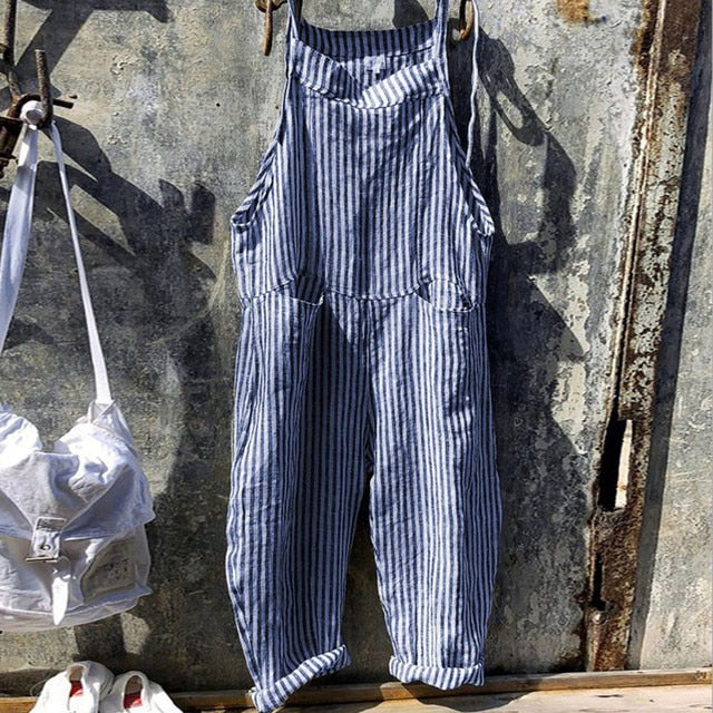 Kaelani | Striped Baggy Jumpsuit for Women