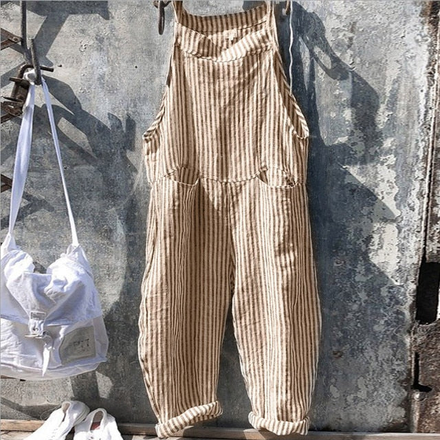 Kaelani | Striped Baggy Jumpsuit for Women