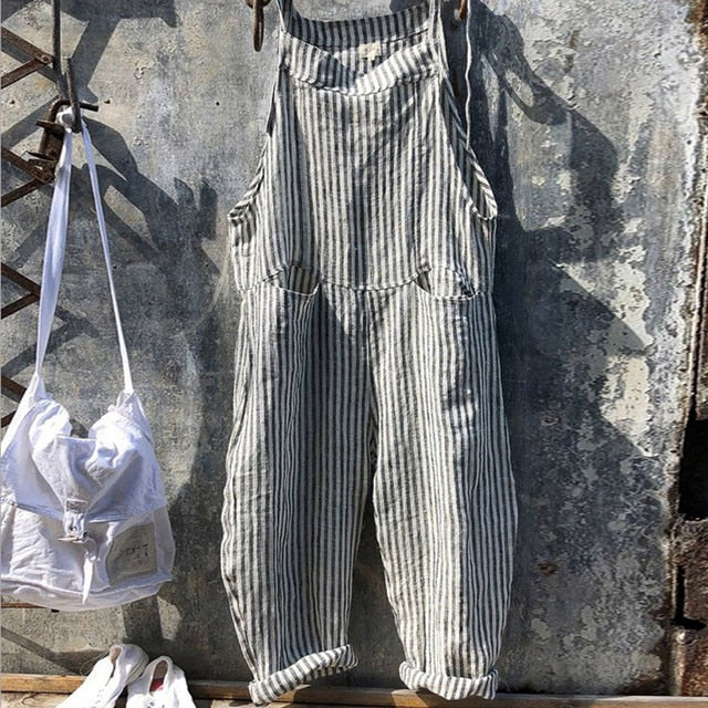Kaelani | Striped Baggy Jumpsuit for Women