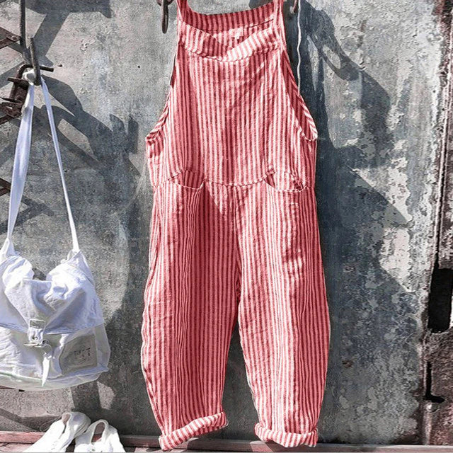 Kaelani | Striped Baggy Jumpsuit for Women